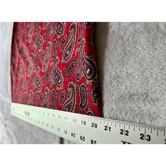 Banana Republic Womens Paisley Print Shift Dress Size 6 Red/Purple Short Sleeve - Picture 8 of 11